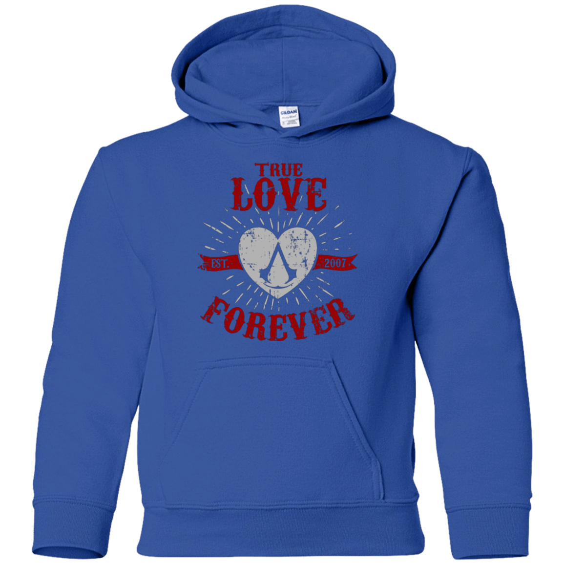 Sweatshirts Royal / YS True Love Forever Assasin Youth Hoodie