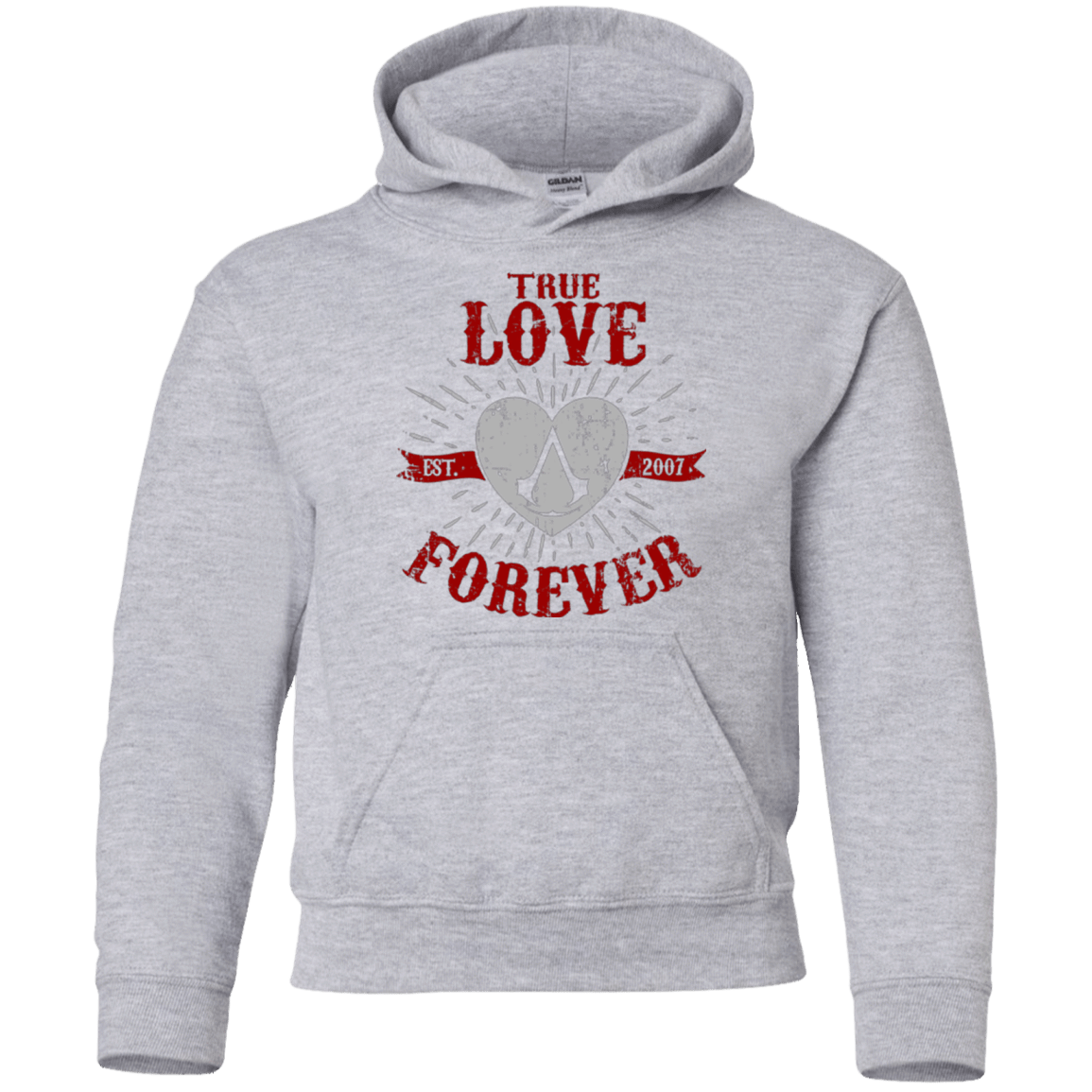 Sweatshirts Sport Grey / YS True Love Forever Assasin Youth Hoodie