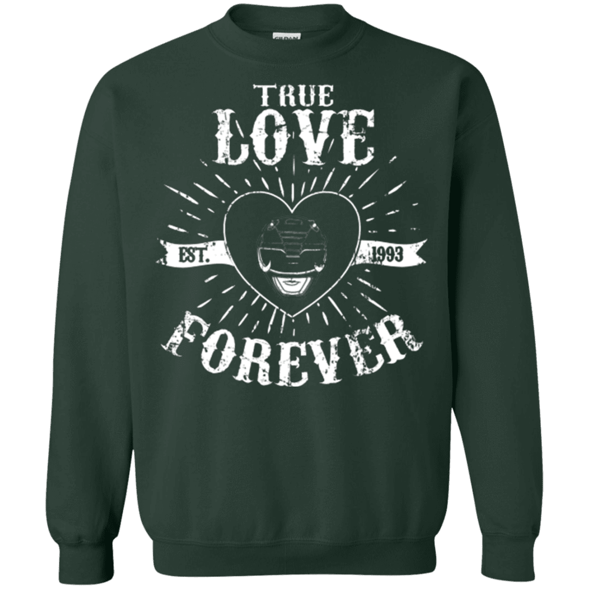 Sweatshirts Forest Green / Small True Love Forever Black Crewneck Sweatshirt