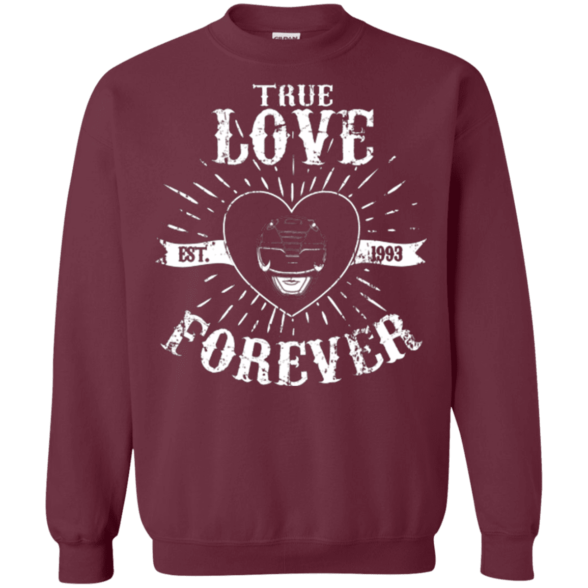Sweatshirts Maroon / Small True Love Forever Black Crewneck Sweatshirt