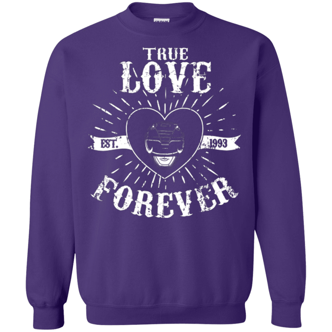 Sweatshirts Purple / Small True Love Forever Black Crewneck Sweatshirt