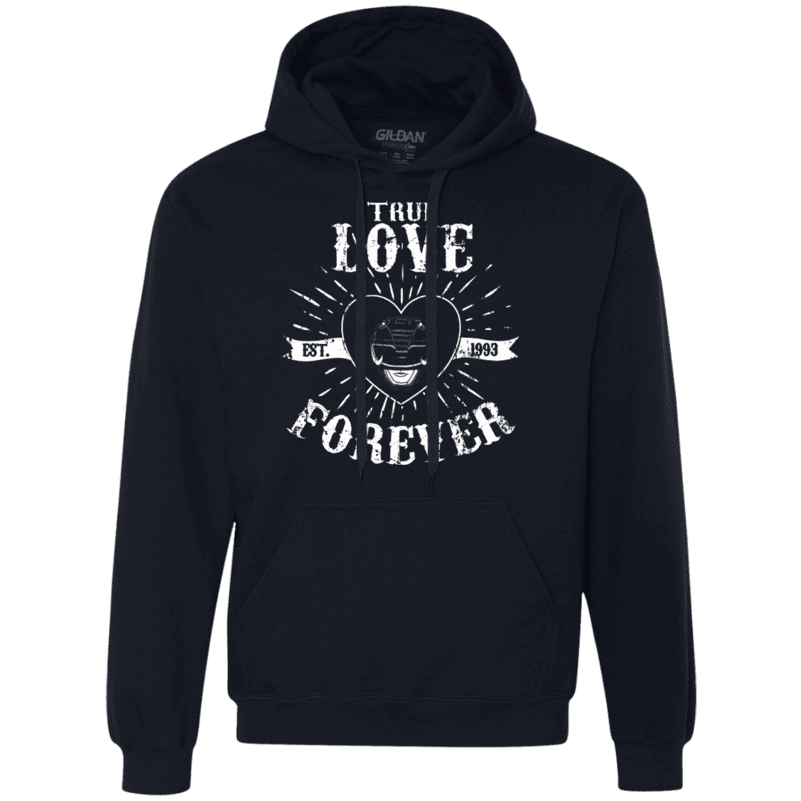 Sweatshirts Navy / Small True Love Forever Black Premium Fleece Hoodie