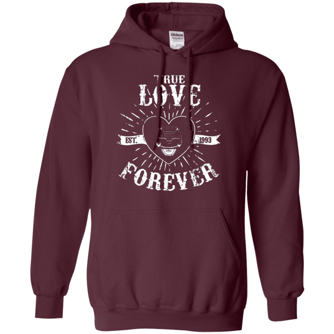 Sweatshirts Maroon / Small True Love Forever Black Pullover Hoodie