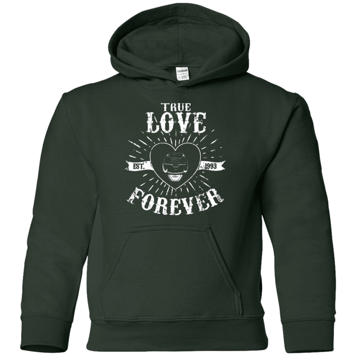 Sweatshirts Forest Green / YS True Love Forever Black Youth Hoodie