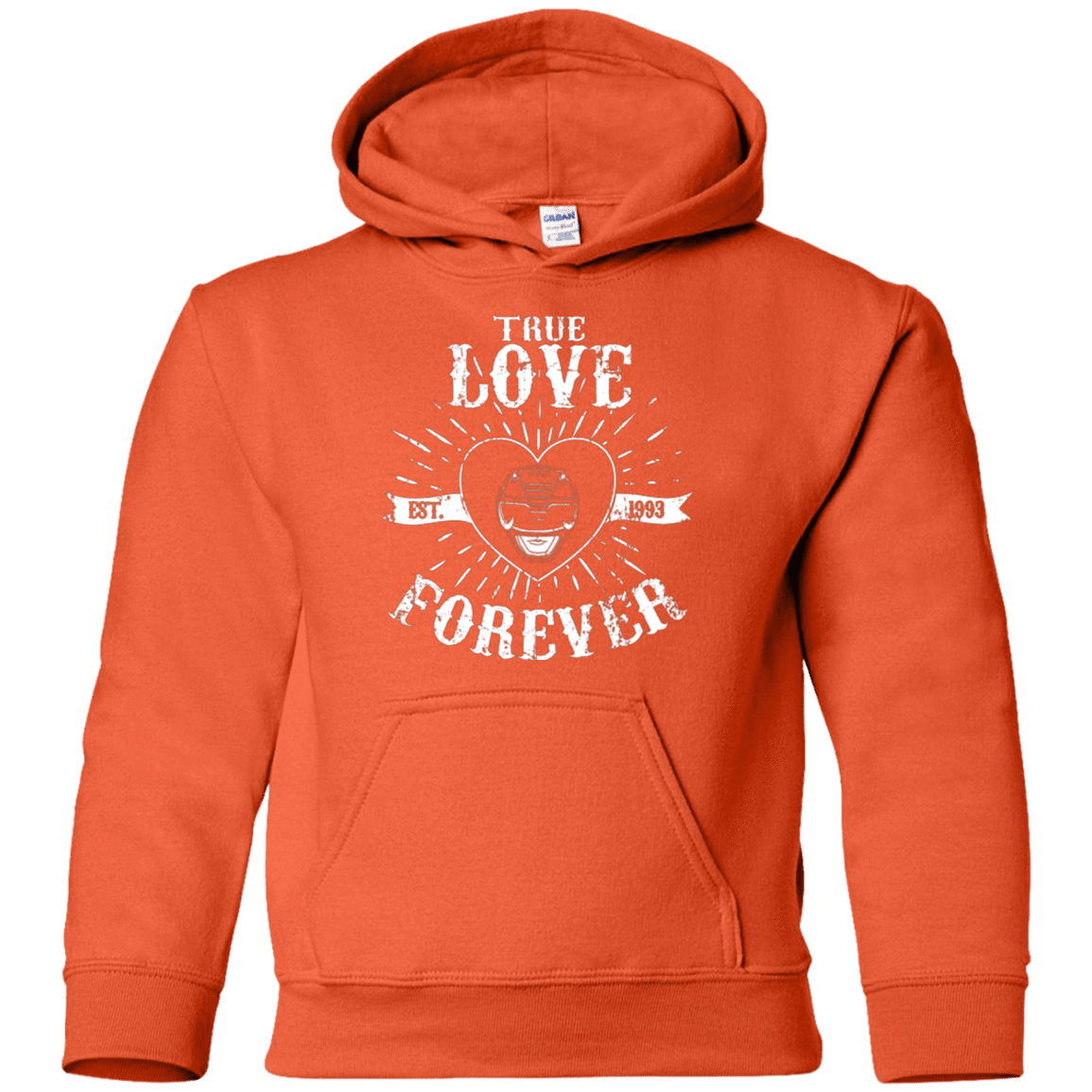 Sweatshirts Orange / YS True Love Forever Black Youth Hoodie