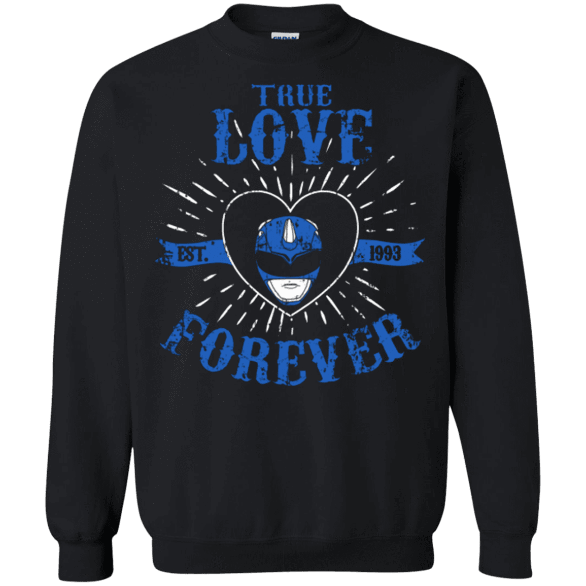 Sweatshirts Black / Small True Love Forever Blue Crewneck Sweatshirt