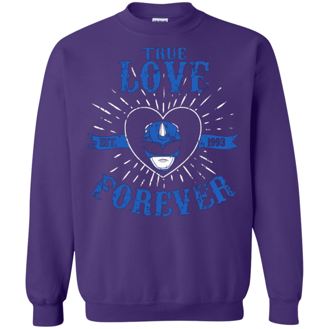 Sweatshirts Purple / Small True Love Forever Blue Crewneck Sweatshirt