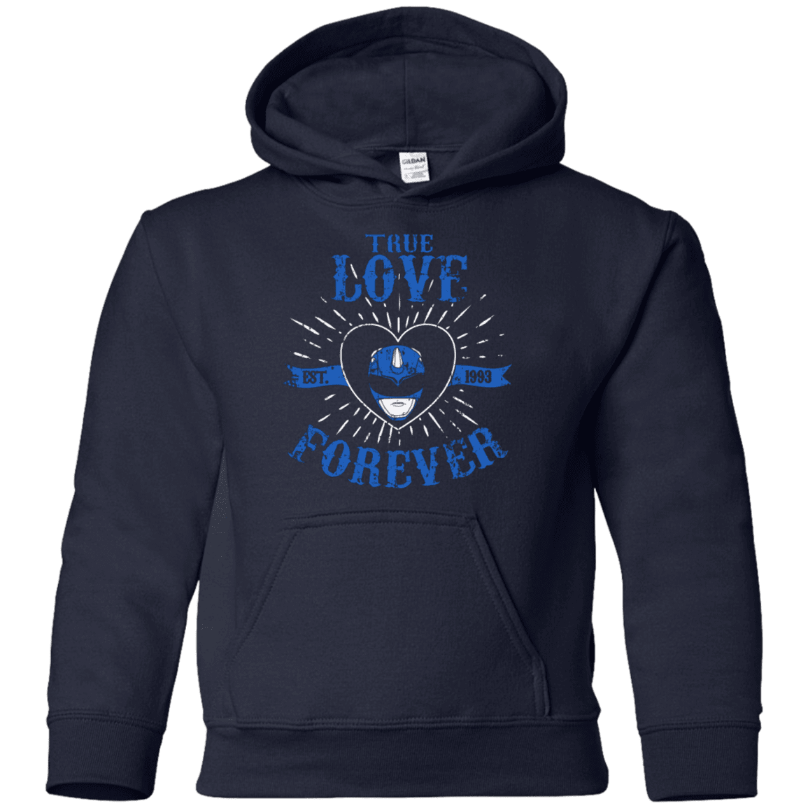 Sweatshirts Navy / YS True Love Forever Blue Youth Hoodie