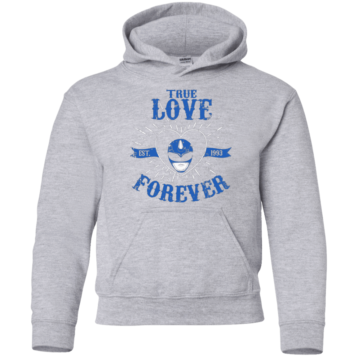 Sweatshirts Sport Grey / YS True Love Forever Blue Youth Hoodie