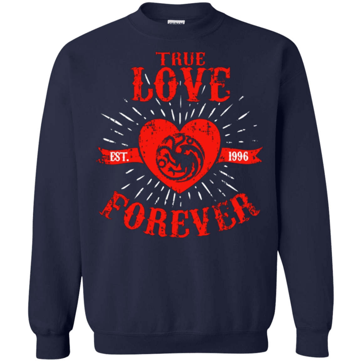 Sweatshirts Navy / Small True Love Forever Dragon Crewneck Sweatshirt