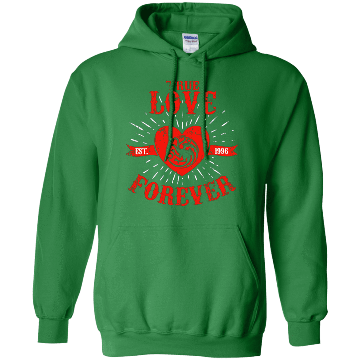 Sweatshirts Irish Green / Small True Love Forever Dragon Pullover Hoodie