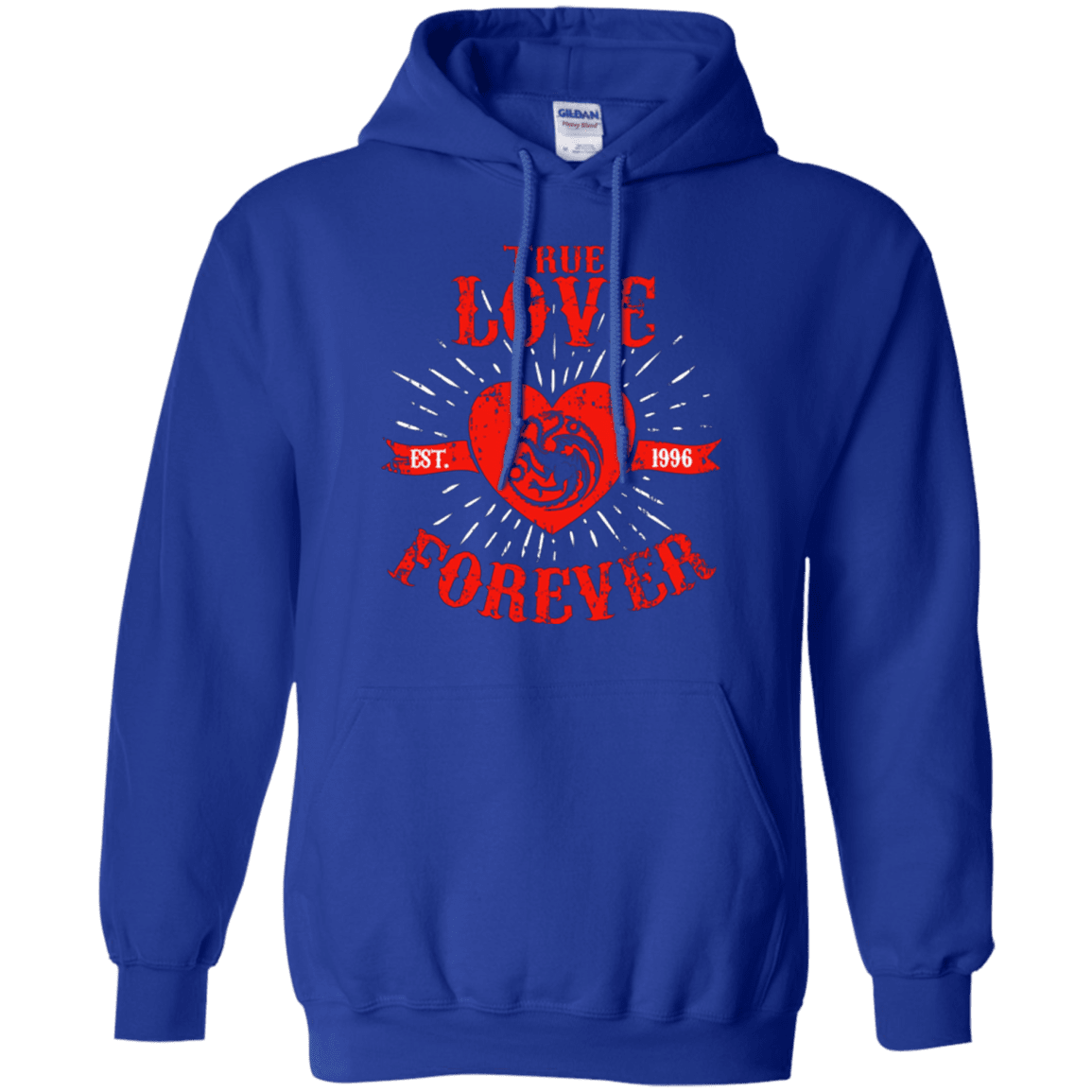 Sweatshirts Royal / Small True Love Forever Dragon Pullover Hoodie