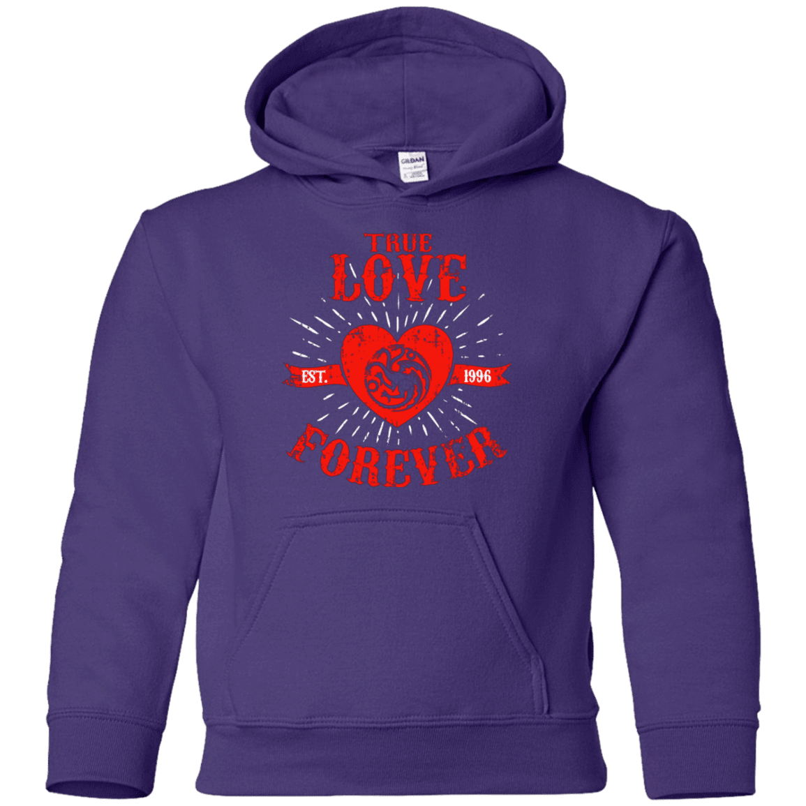 Sweatshirts Purple / YS True Love Forever Dragon Youth Hoodie