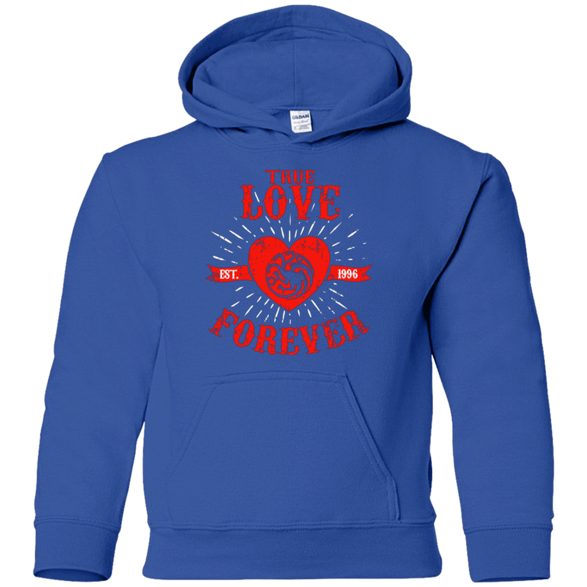 Sweatshirts Royal / YS True Love Forever Dragon Youth Hoodie