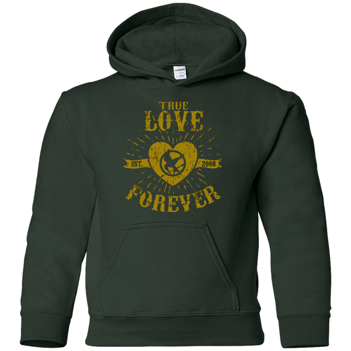 Sweatshirts Forest Green / YS True Love Forever Games Youth Hoodie