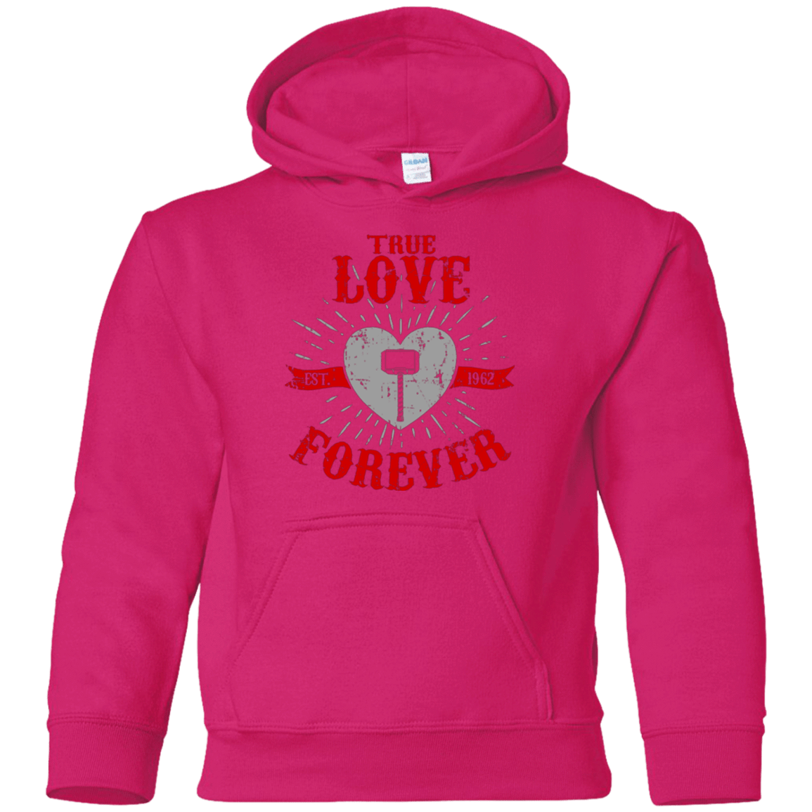 Sweatshirts Heliconia / YS True Love Forever God Thunder Youth Hoodie