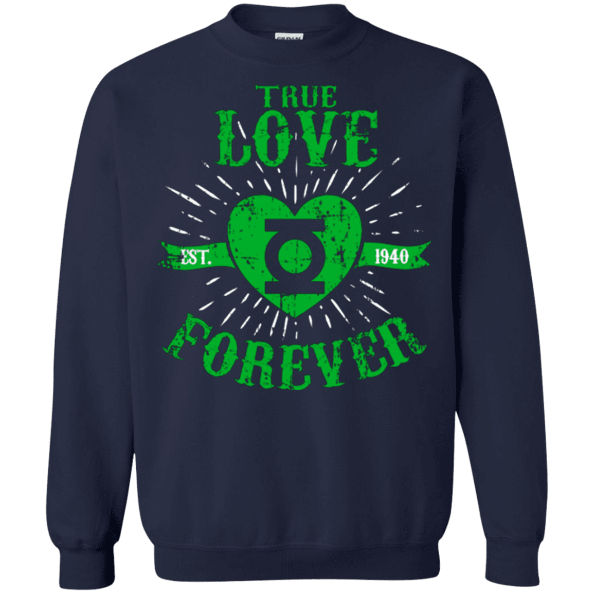 Sweatshirts Navy / Small True Love Forever Lantern Crewneck Sweatshirt