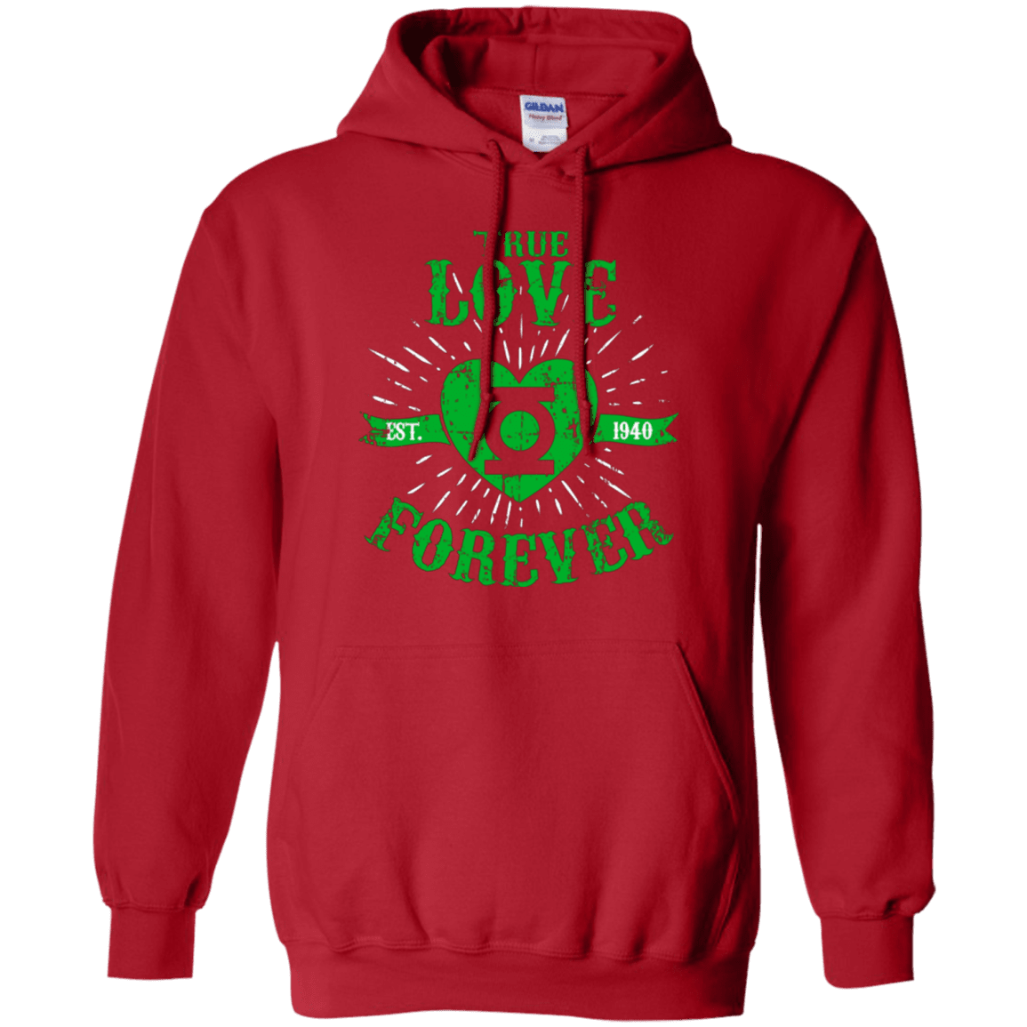 Sweatshirts Red / Small True Love Forever Lantern Pullover Hoodie