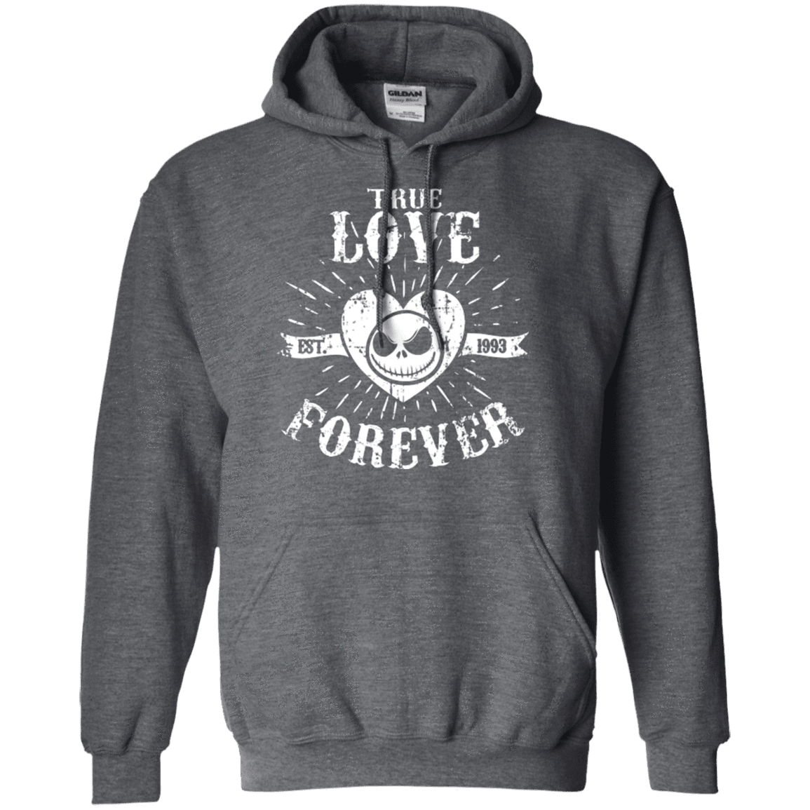 Sweatshirts Dark Heather / Small True Love Forever Nightmare Pullover Hoodie