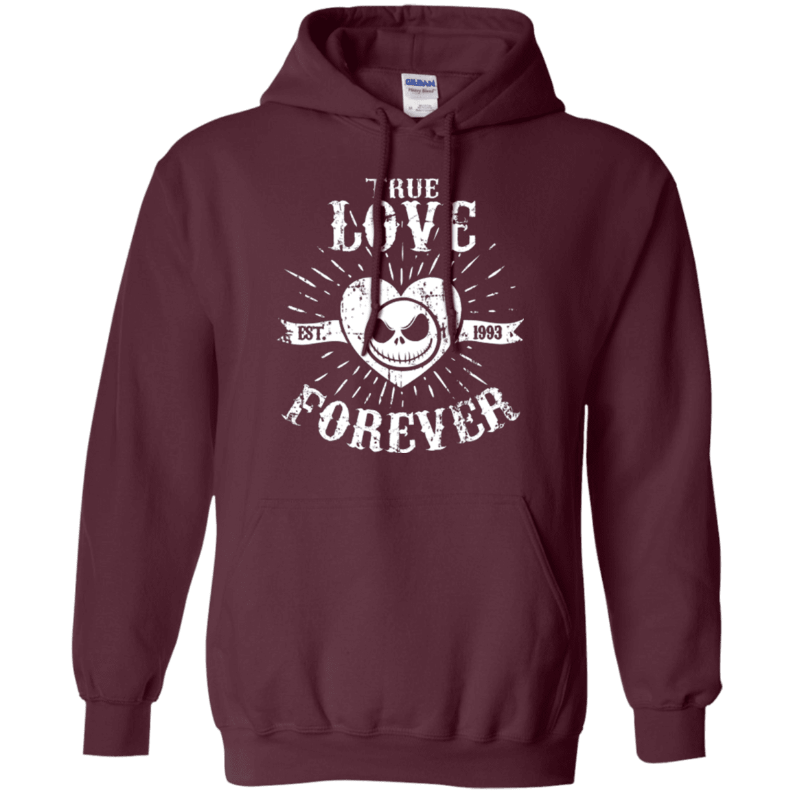 Sweatshirts Maroon / Small True Love Forever Nightmare Pullover Hoodie