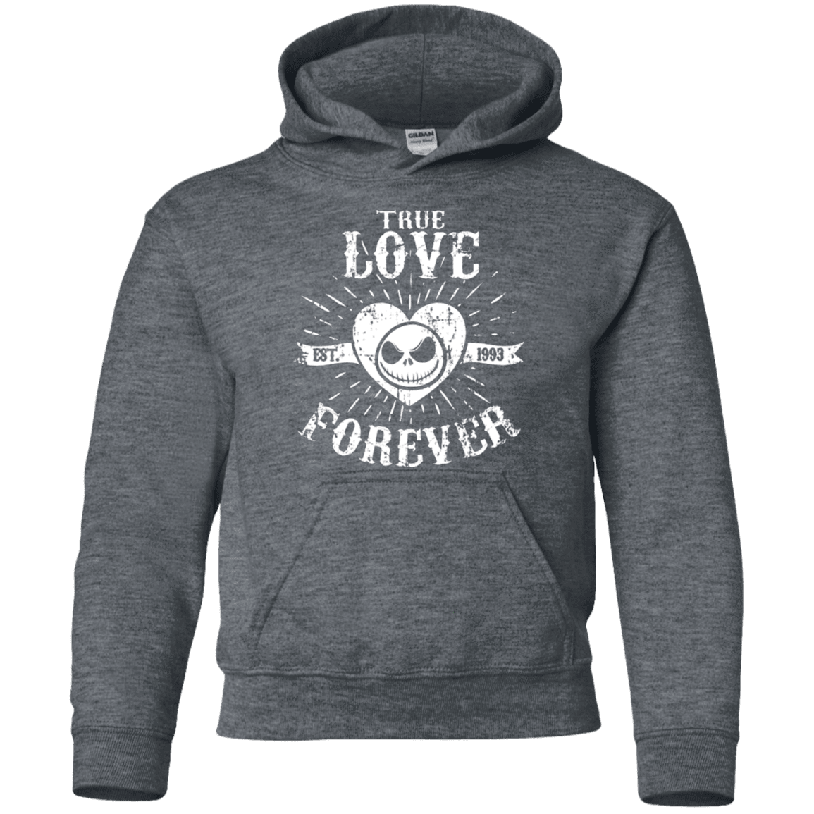 Sweatshirts Dark Heather / YS True Love Forever Nightmare Youth Hoodie