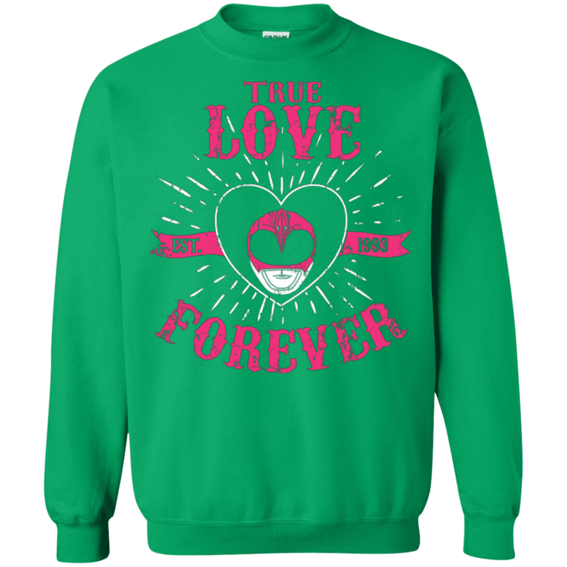 Sweatshirts Irish Green / Small True Love Forever Pink Crewneck Sweatshirt