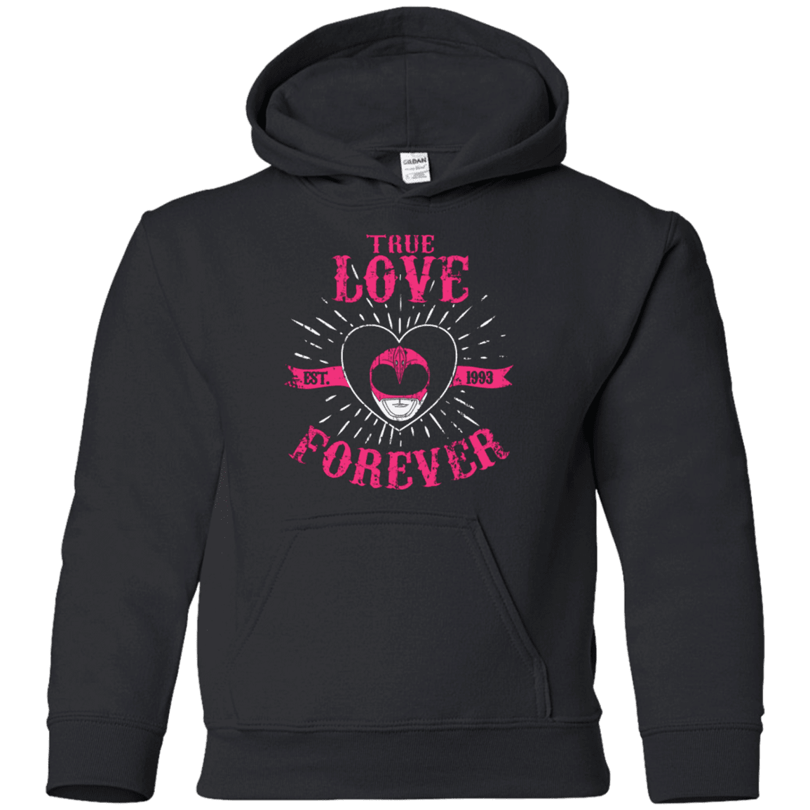 Sweatshirts Black / YS True Love Forever Pink Youth Hoodie