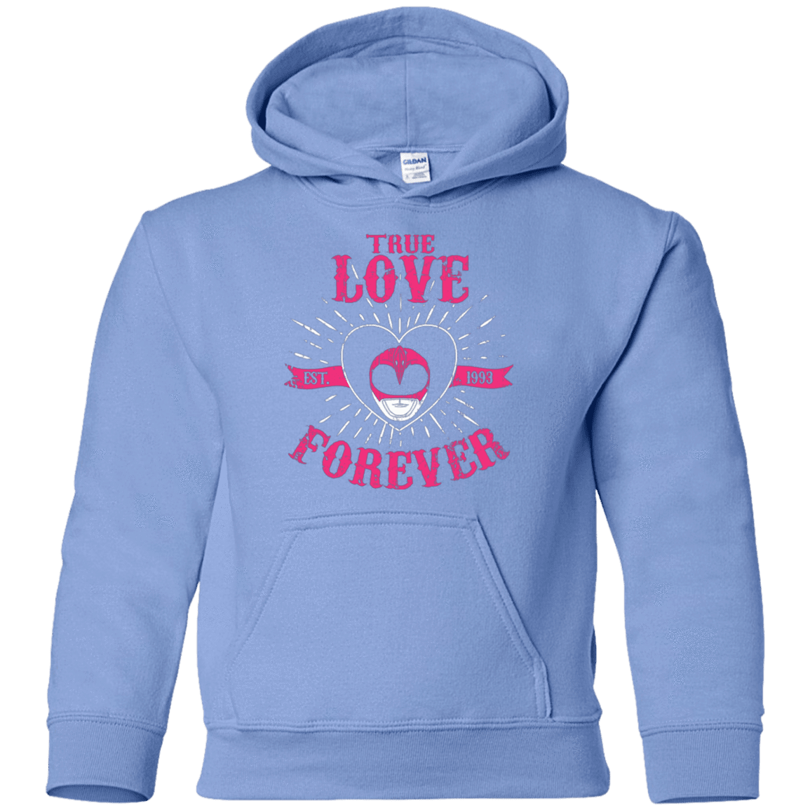 Sweatshirts Carolina Blue / YS True Love Forever Pink Youth Hoodie