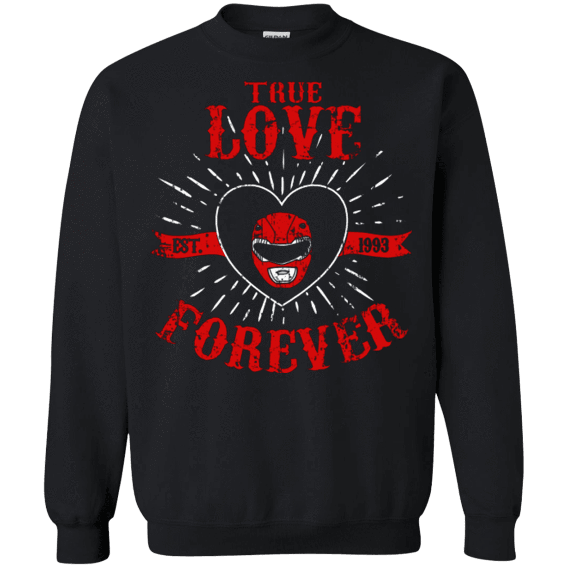 Sweatshirts Black / Small True Love Forever Red Crewneck Sweatshirt