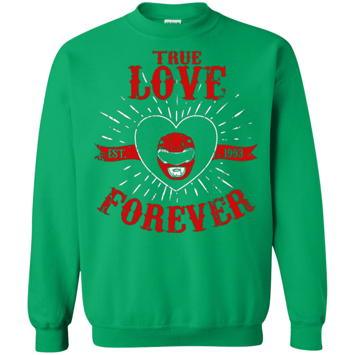 Sweatshirts Irish Green / Small True Love Forever Red Crewneck Sweatshirt