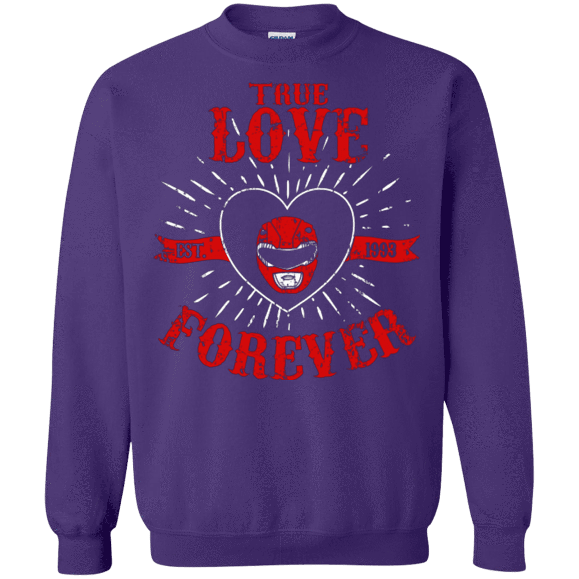 Sweatshirts Purple / Small True Love Forever Red Crewneck Sweatshirt