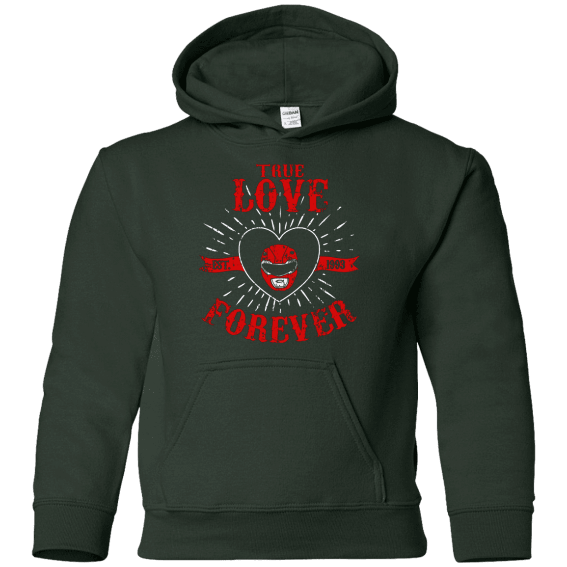 Sweatshirts Forest Green / YS True Love Forever Red Youth Hoodie