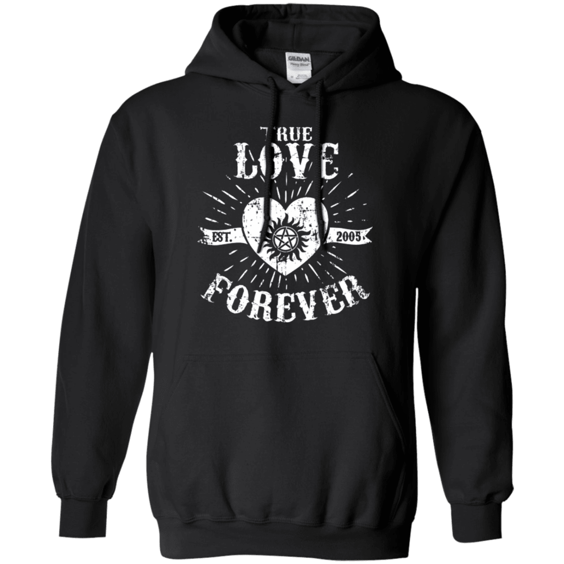 Sweatshirts Black / Small True Love Forever Supernatural Pullover Hoodie