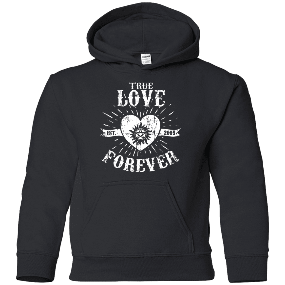Sweatshirts Black / YS True Love Forever Supernatural Youth Hoodie