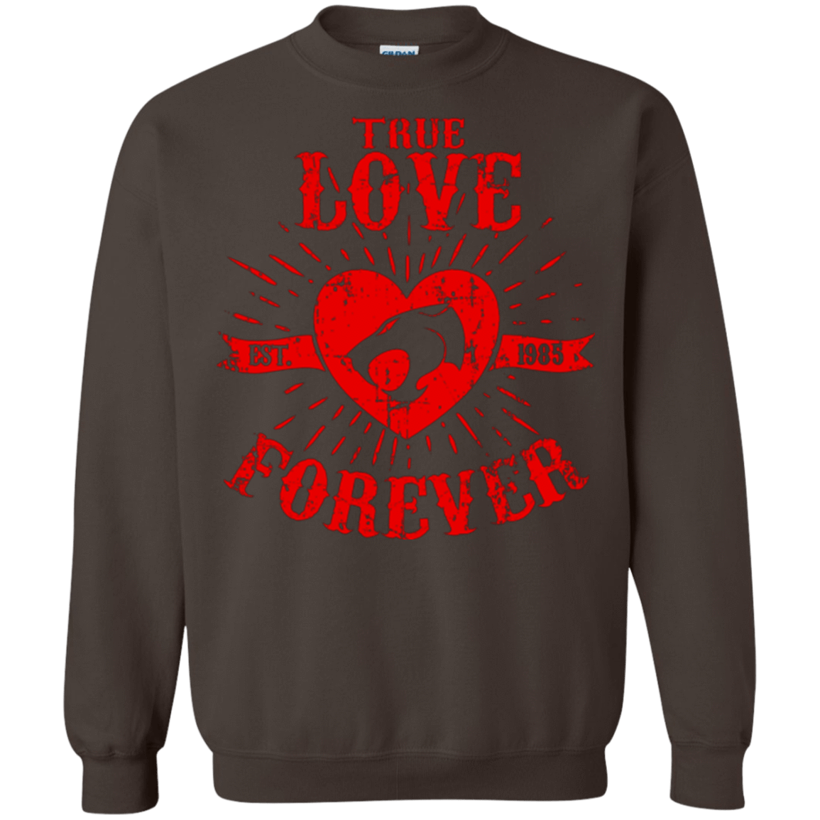 Sweatshirts Dark Chocolate / Small True Love Forever Thunder Crewneck Sweatshirt