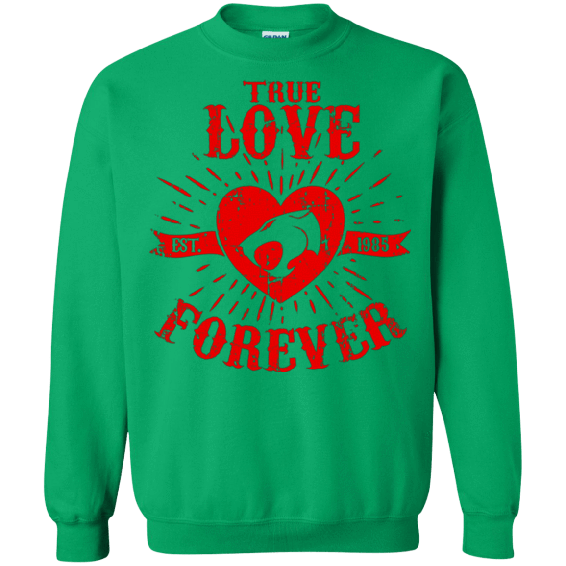 Sweatshirts Irish Green / Small True Love Forever Thunder Crewneck Sweatshirt