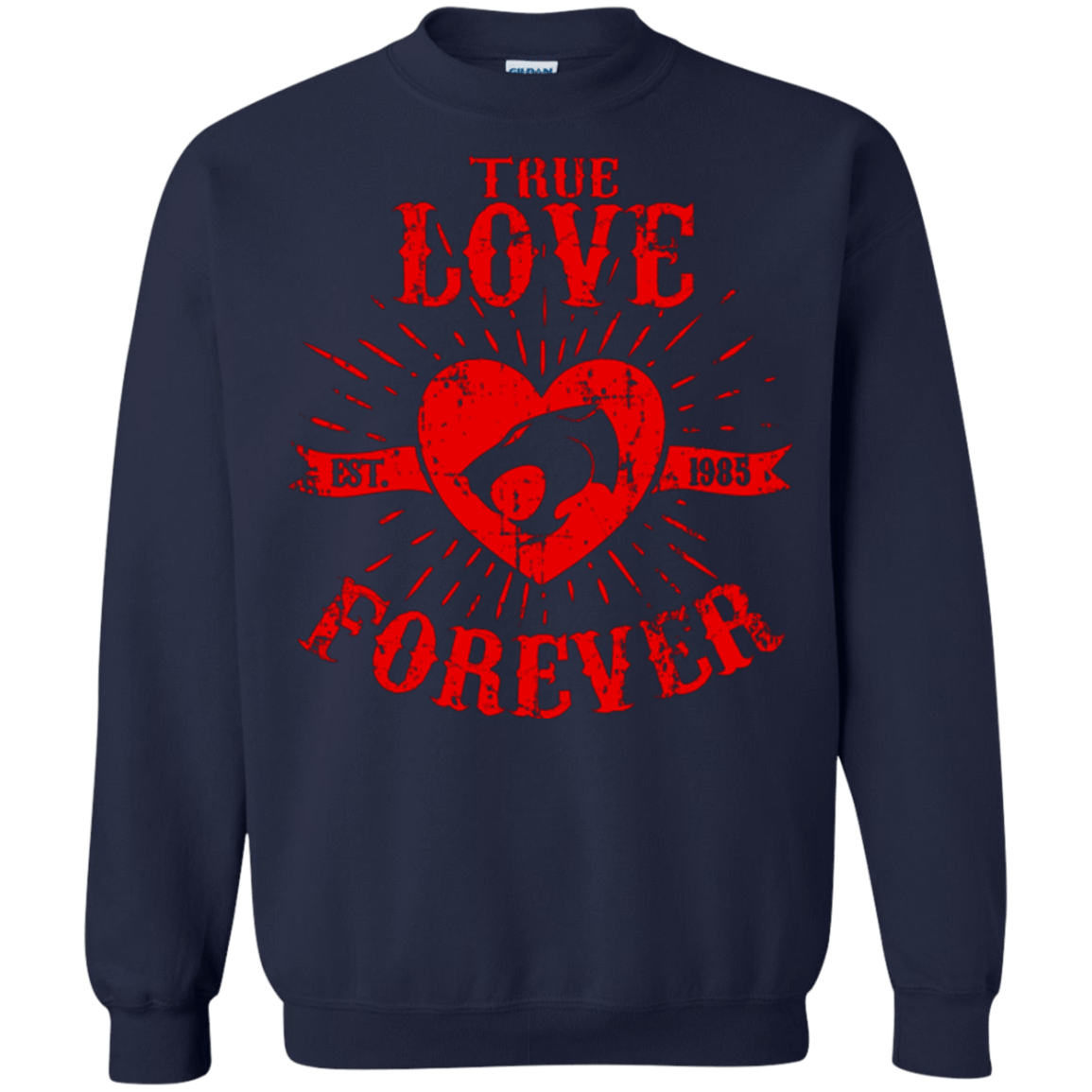Sweatshirts Navy / Small True Love Forever Thunder Crewneck Sweatshirt
