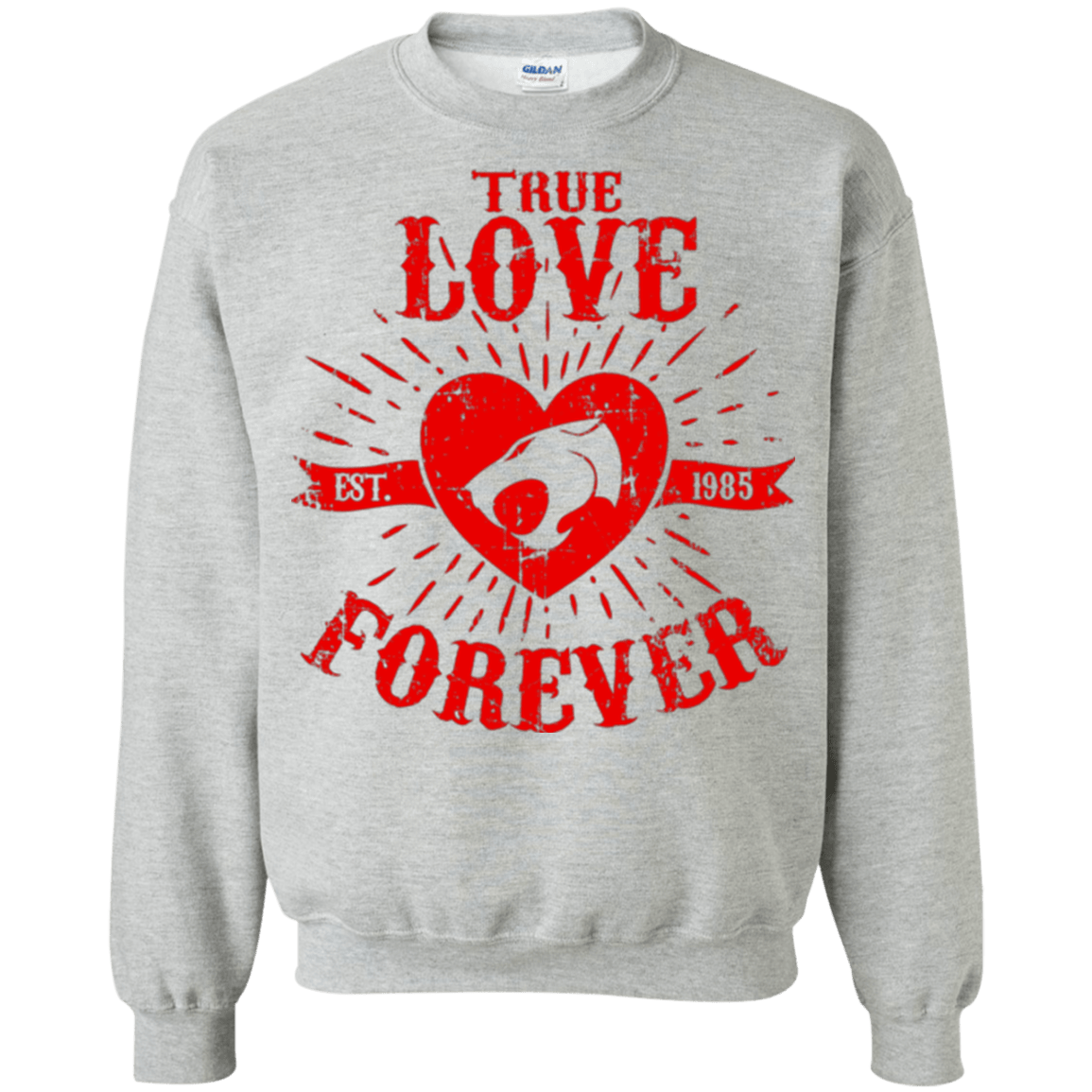 Sweatshirts Sport Grey / Small True Love Forever Thunder Crewneck Sweatshirt