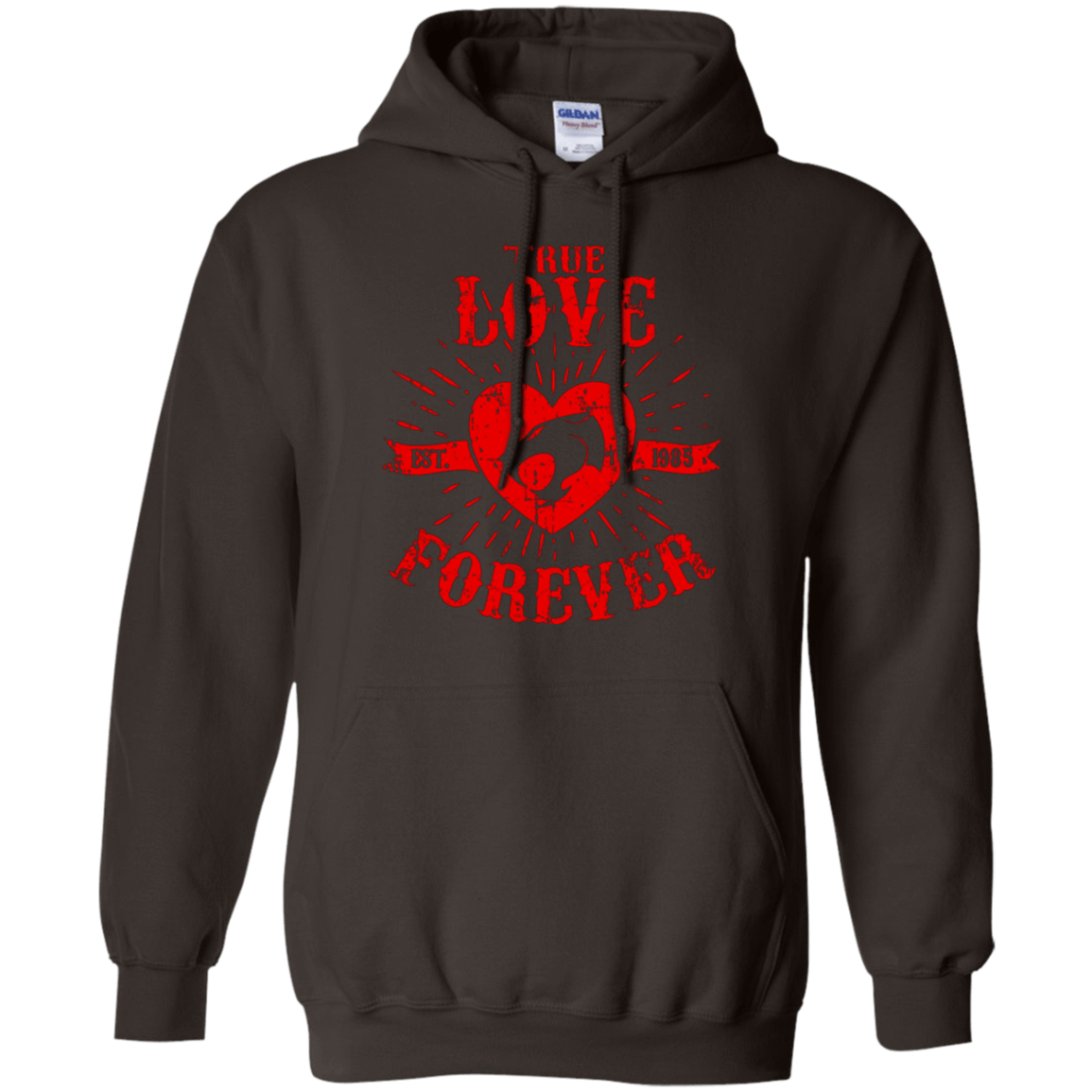 Sweatshirts Dark Chocolate / Small True Love Forever Thunder Pullover Hoodie