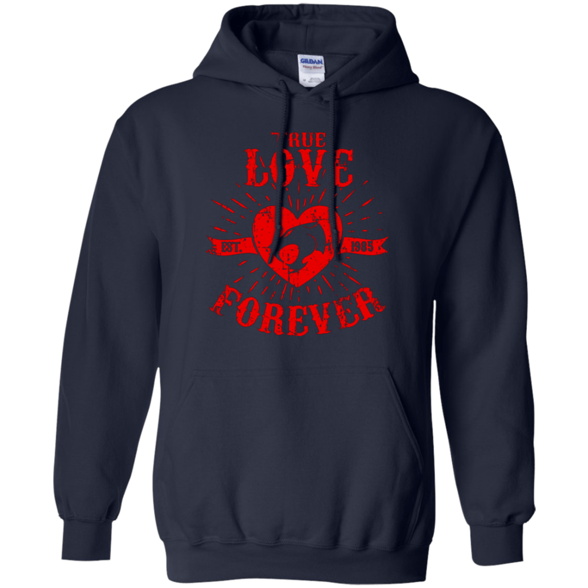 Sweatshirts Navy / Small True Love Forever Thunder Pullover Hoodie