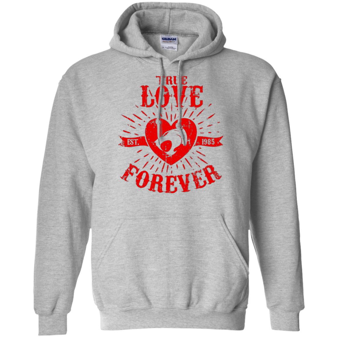 Sweatshirts Sport Grey / Small True Love Forever Thunder Pullover Hoodie