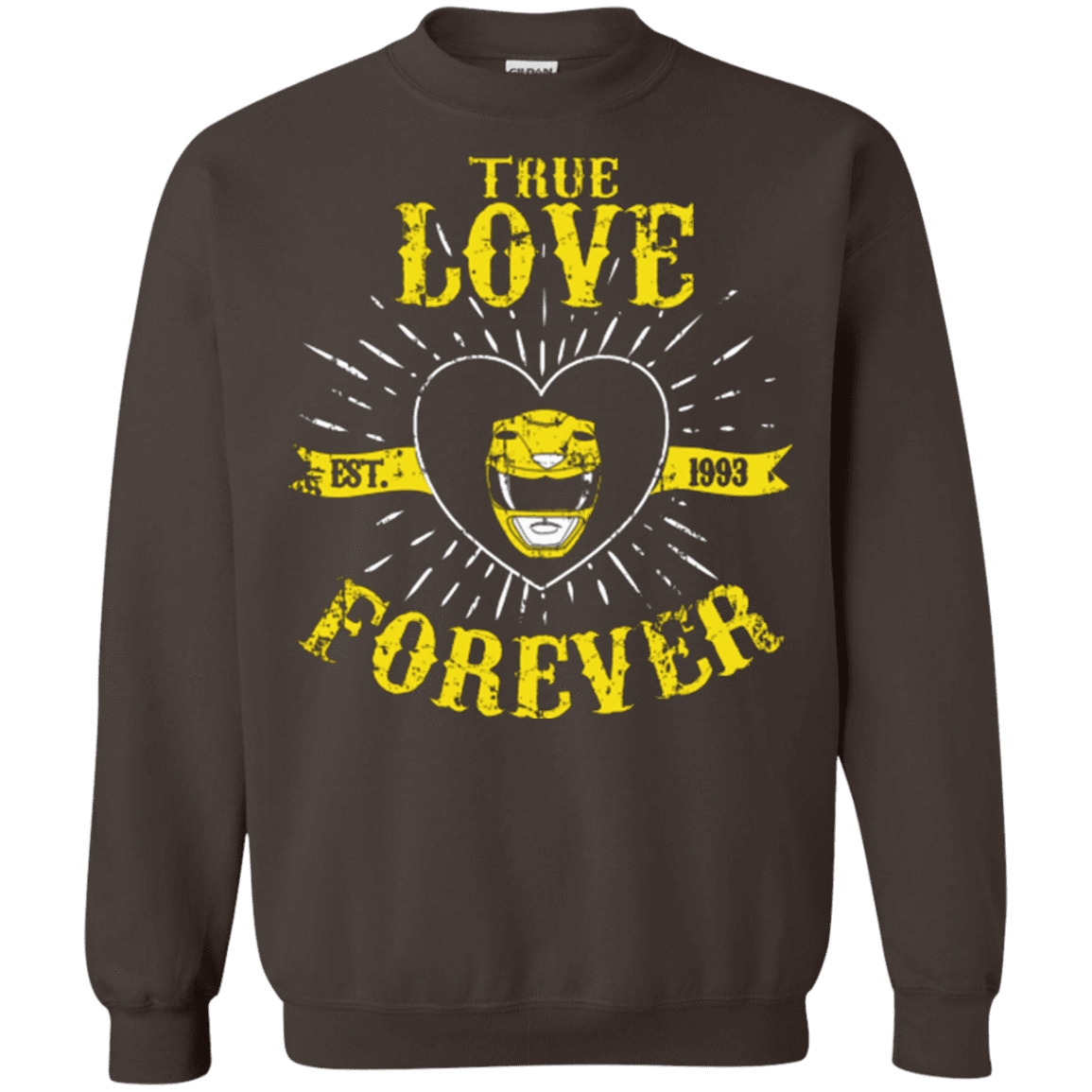 Sweatshirts Dark Chocolate / Small True Love Forever Yellow Crewneck Sweatshirt