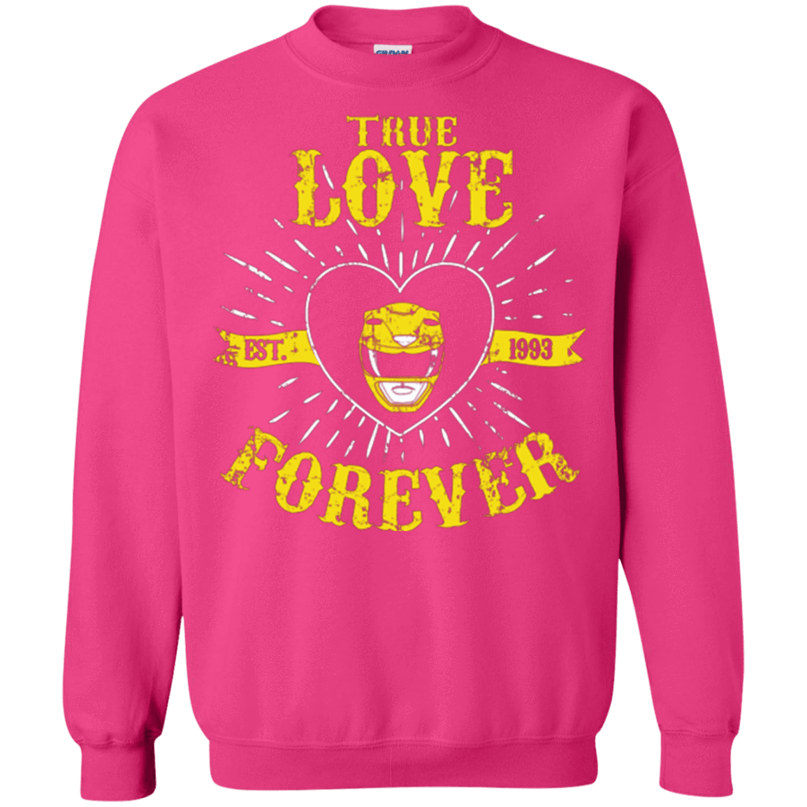 Sweatshirts Heliconia / Small True Love Forever Yellow Crewneck Sweatshirt