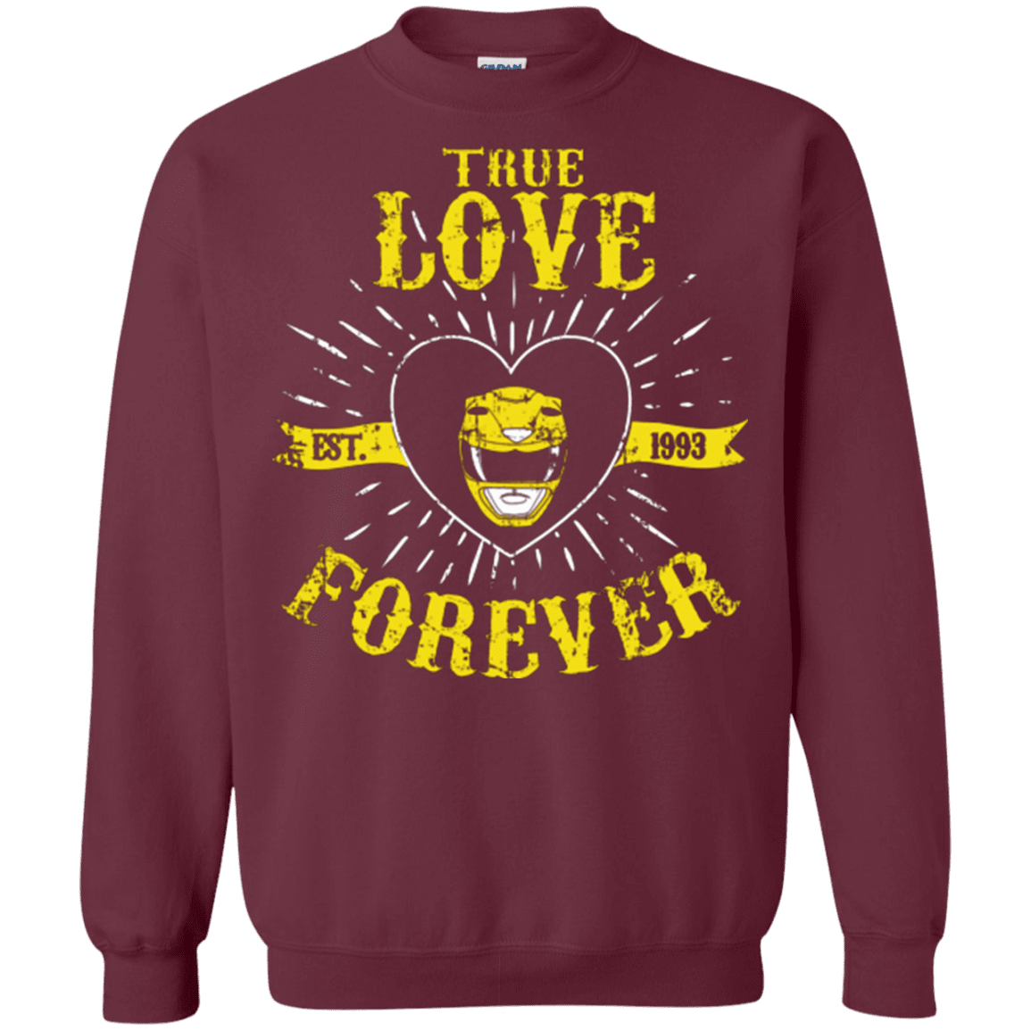 Sweatshirts Maroon / Small True Love Forever Yellow Crewneck Sweatshirt