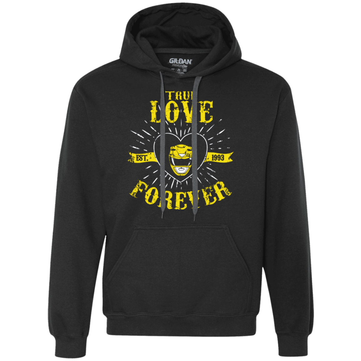 Sweatshirts Black / Small True Love Forever Yellow Premium Fleece Hoodie