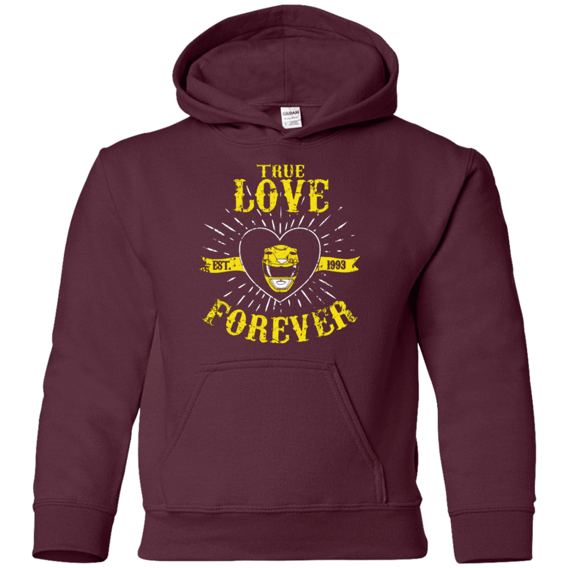 Sweatshirts Maroon / YS True Love Forever Yellow Youth Hoodie