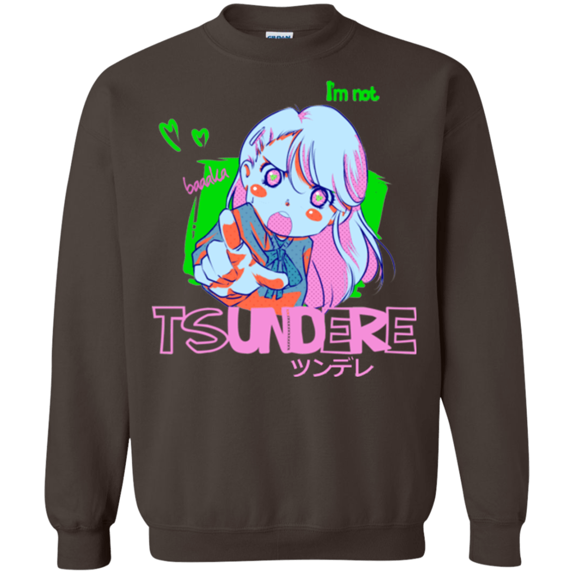 Sweatshirts Dark Chocolate / Small Tsundere Crewneck Sweatshirt