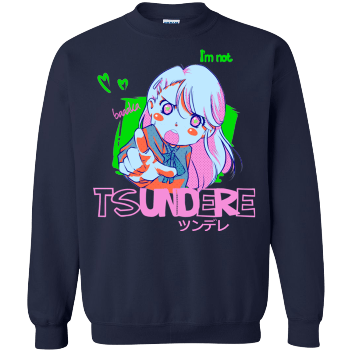 Sweatshirts Navy / Small Tsundere Crewneck Sweatshirt