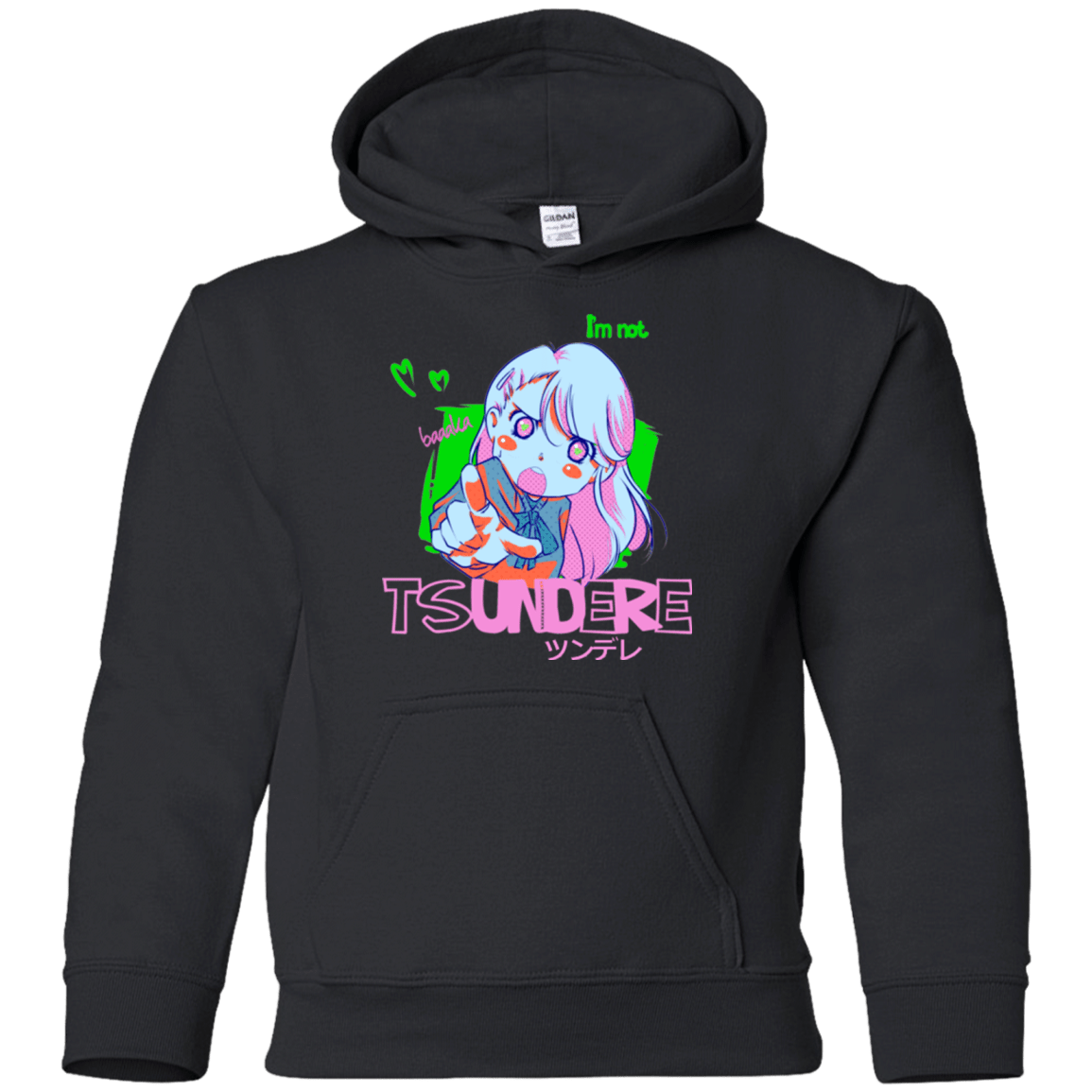 Sweatshirts Black / YS Tsundere Youth Hoodie