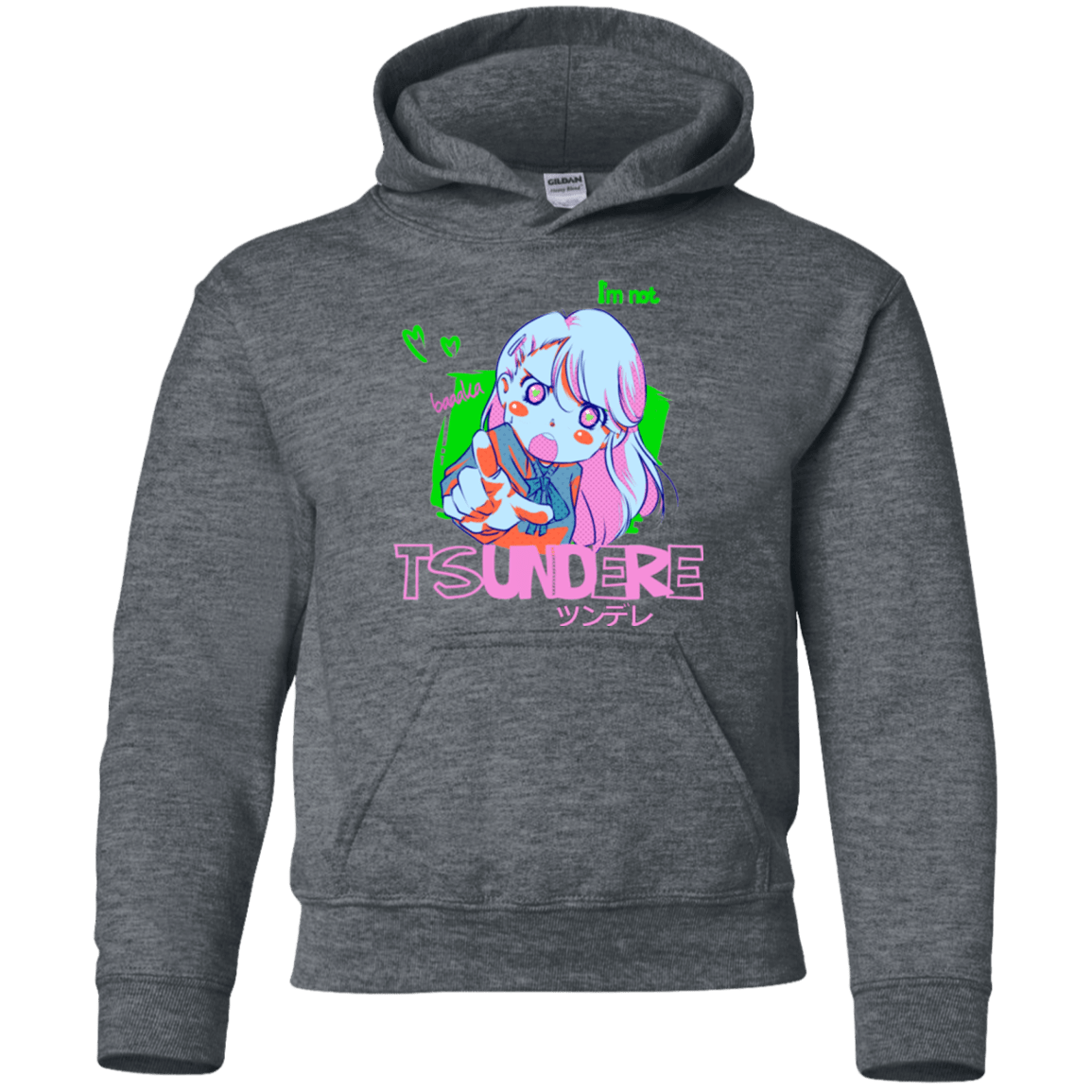Sweatshirts Dark Heather / YS Tsundere Youth Hoodie